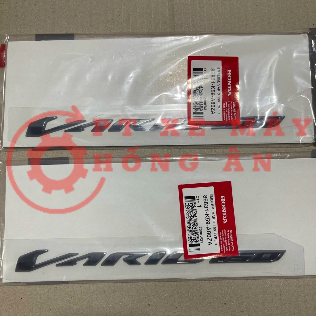 Tem chữ Vario 150, tem chữ Honda Vario 2019  nhập khẩu chính hãng Honda Indonesia - PT HỒNG ÂN