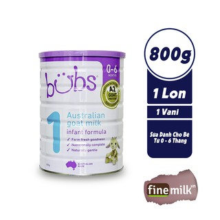 [ Chính Hãng  ] Sữa Dê Bubs Siêu Sạch 800gm 1 2 3