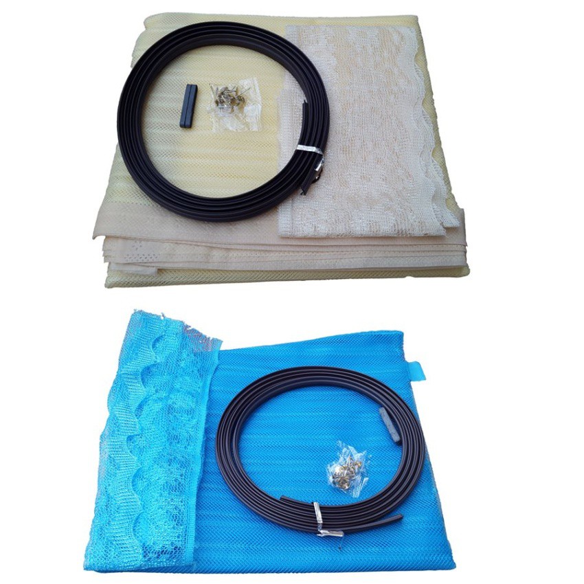 Bộ 2 rèm cửa chống muỗi 1m x 2.1m (Xanh+ vàng)