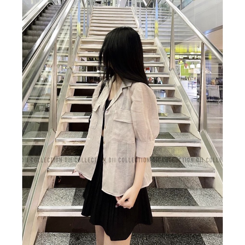 DII COLLECTION - Sơ mi đũi thiết kế tay phồng basic