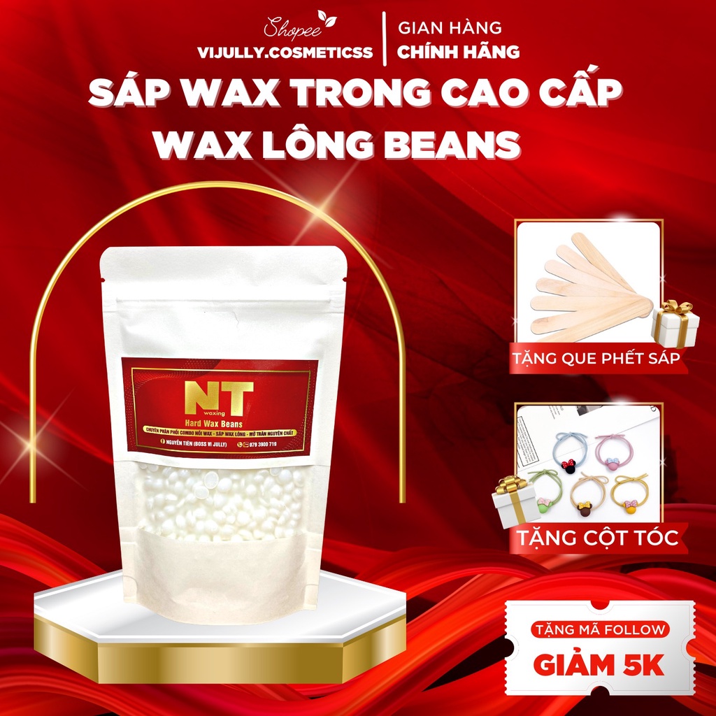 Sáp wax NGỌC TRAI wax lông, sáp wax nóng hạt đậu dòng sáp nhập khẩu cao cấp wax lông nách, tay, chân, bikini