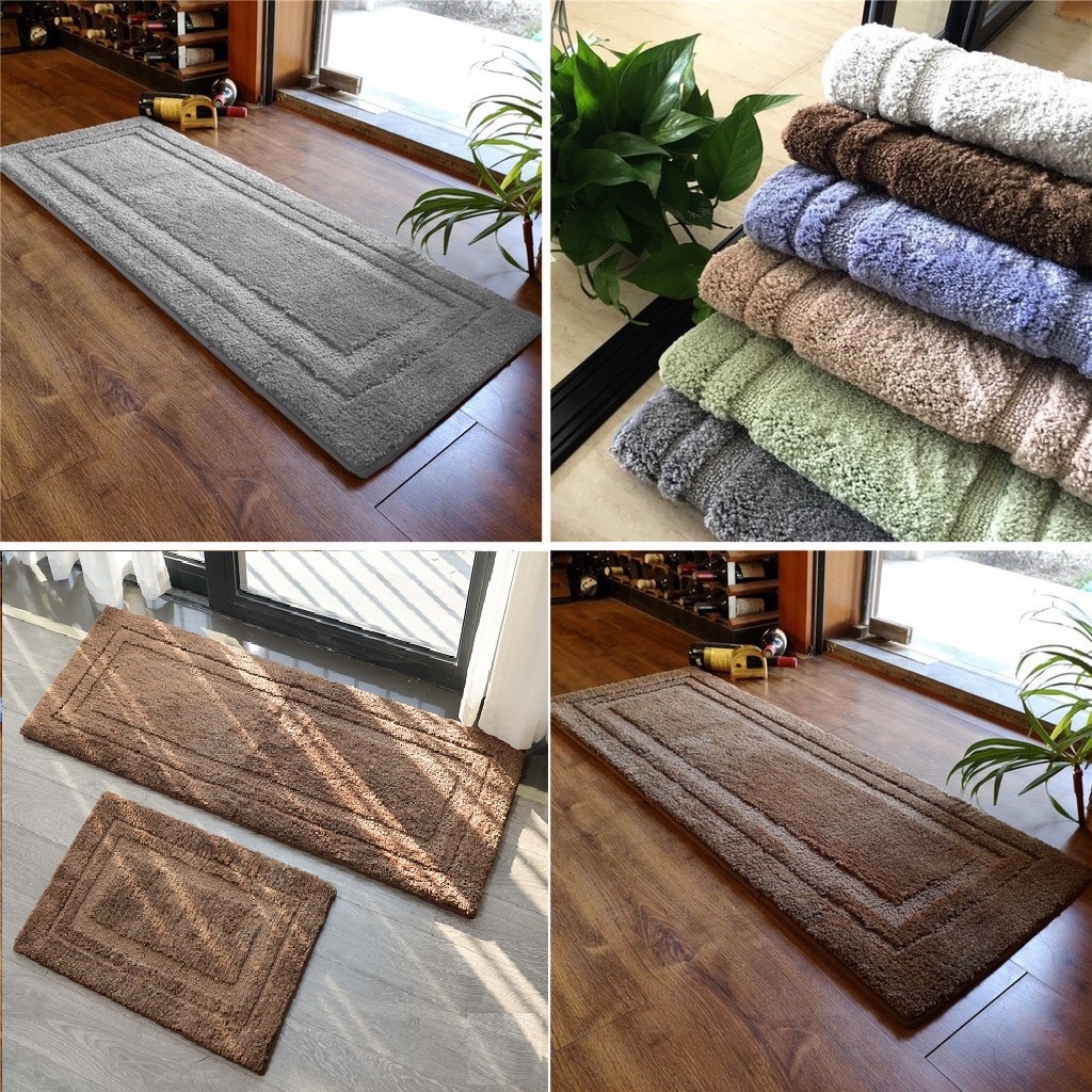 Thảm Lau Chân Thảm Decor Sợi Bông Cotton Siêu Mềm Mại Cao Cấp