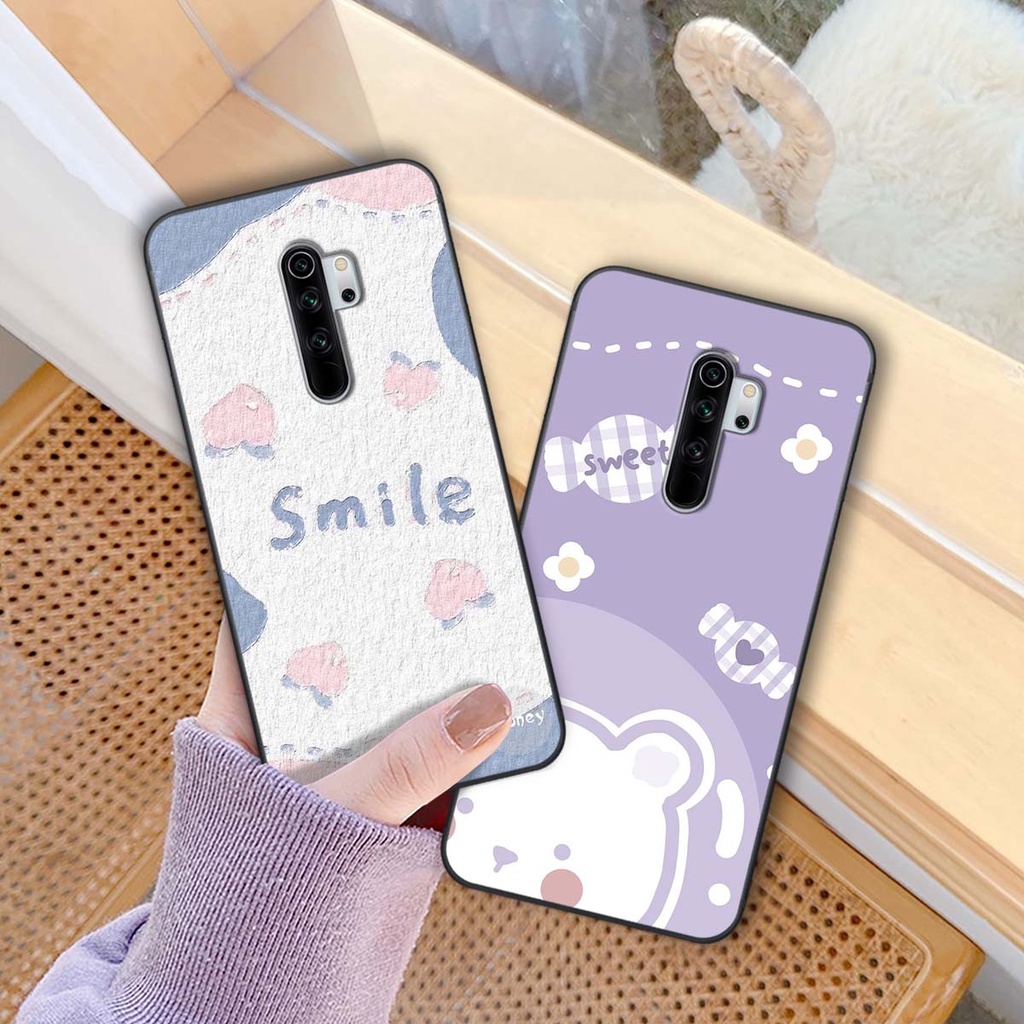 Ốp lưng Xiaomi REDMI NOTE 8 PRO hình bear, dollar cute, smile - rẻ đẹp siêu bền