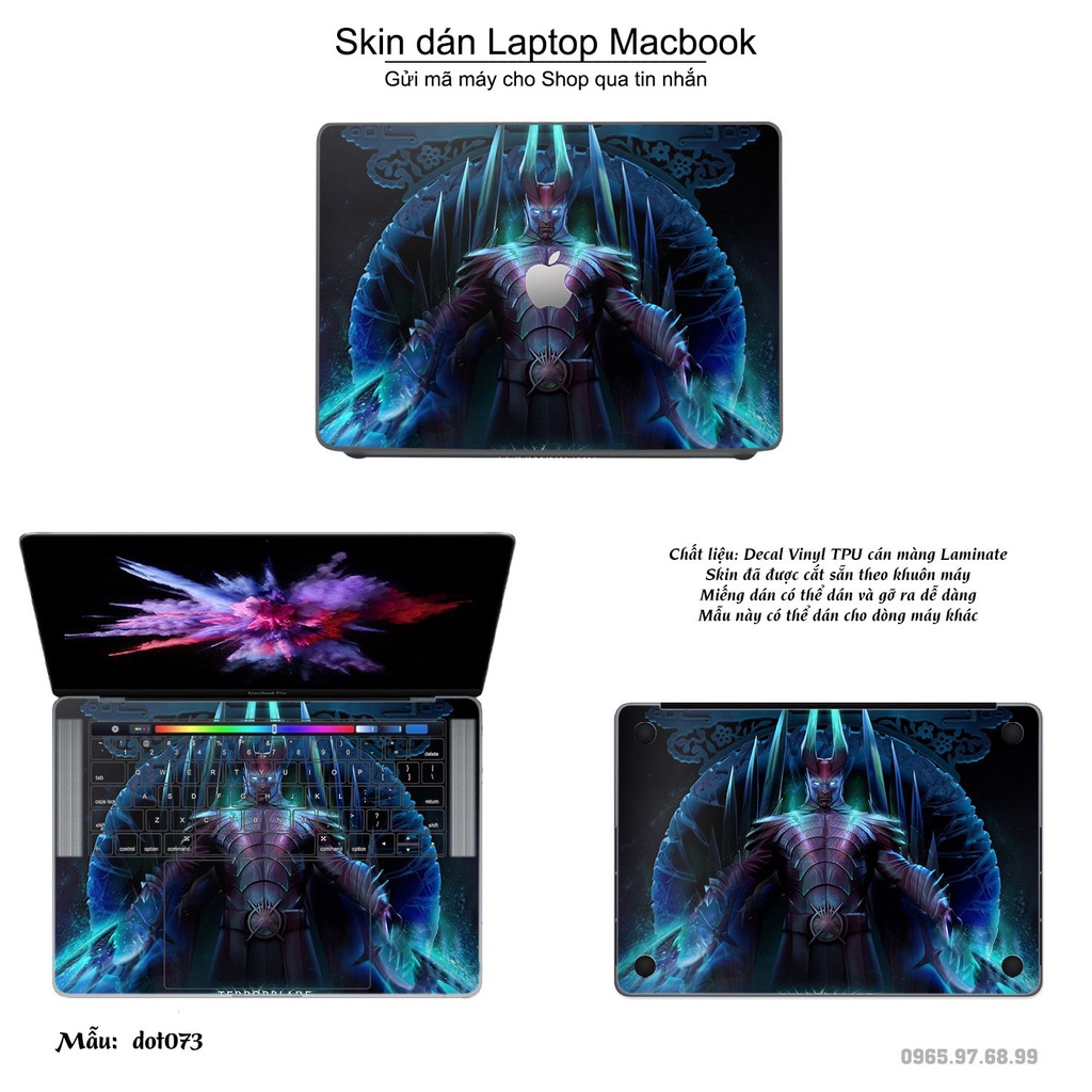 Skin dán Macbook mẫu Dota 2 (đã cắt sẵn, inbox mã máy cho shop)