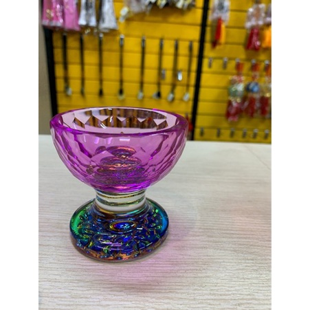 [PHÁP BẢO MINH CHÂU] Bộ 7 Chén thủy tinh đế cao 7 màu