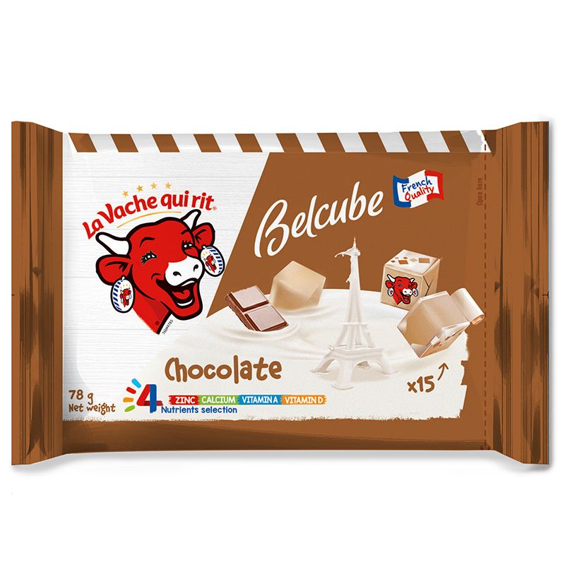 Phô Mai Con Bò Cười Belcube Vị Socola Gói 78Ggg