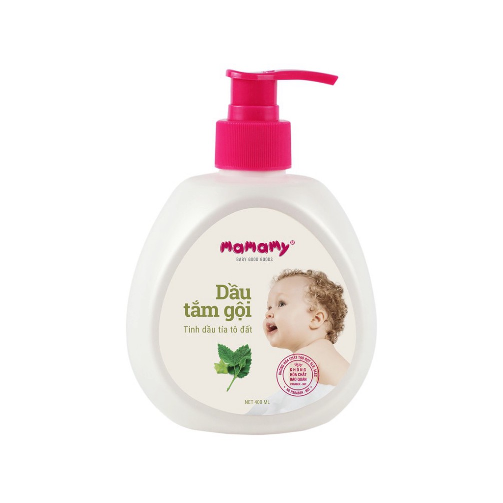  Dầu Tắm Gội Thiên Nhiên Mamamy 400ml