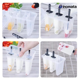 Khuôn làm kem 3 chiếc Inomata (nhựa trong) - Nội địa Nhật Bản