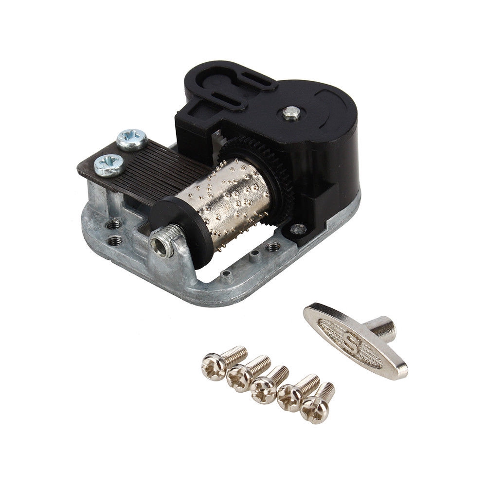 BLM❤Nice Wind Up Musical Movements Part With Screws Winder Music Box DIY Replaces