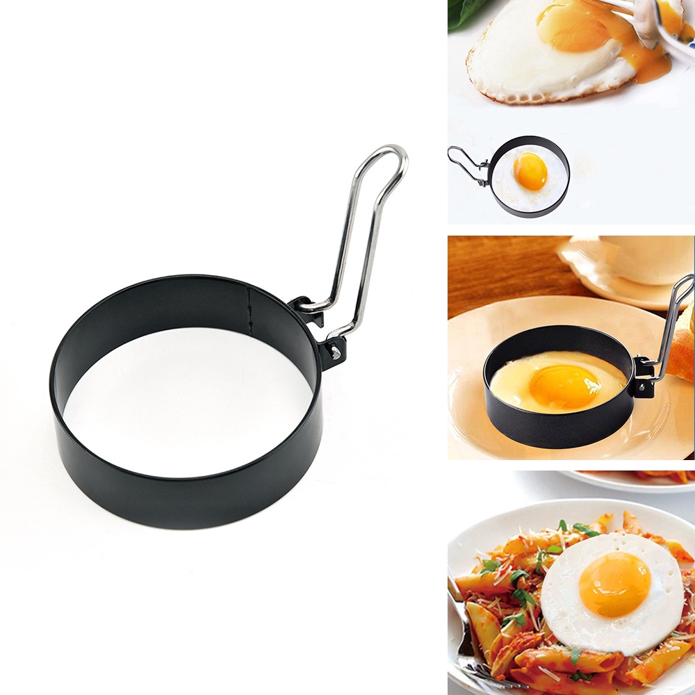 Khuôn Chiên Trứng Hình Tròn Bằng Thép Không Gỉ Chống Dính