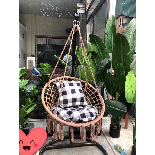 Đệm xích đu sai 60x60 kèm gối