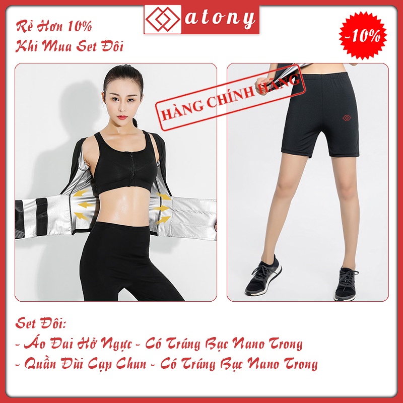 Bộ Quần Áo Chạy Bộ Ép Cân ATONY - Hỗ Trợ Đổ Mồ Hôi, Sinh Nhiệt, Tập Gym, Yoga, Zumba, Aerobic