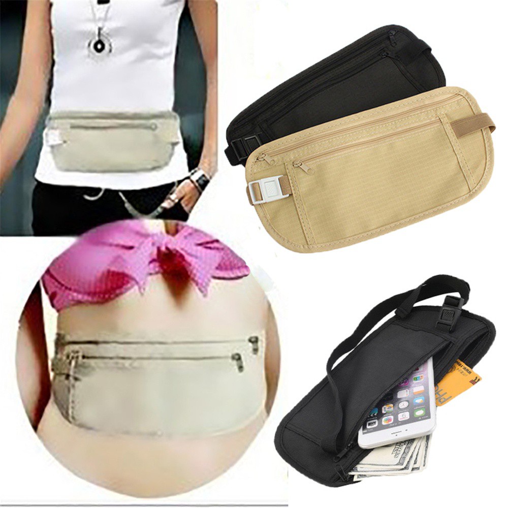 NORMAN Durable Waist Bag Unisex Bum Bag Fanny Pack Polyester Waterproof Running Outdoor Mobile Phone Belt Zipper Money Pouch/Multicolor