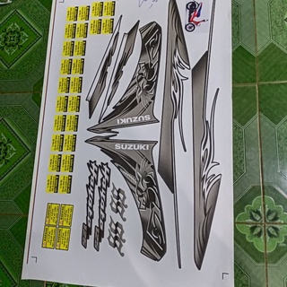 Tem rời hayate ss xám bạc xe đen