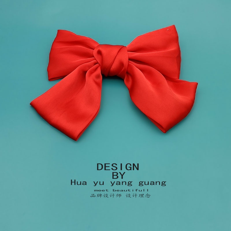 Kẹp Tóc Nơ Ruy Băng Lớn Dễ Thương Thời Trang Cho Nữ