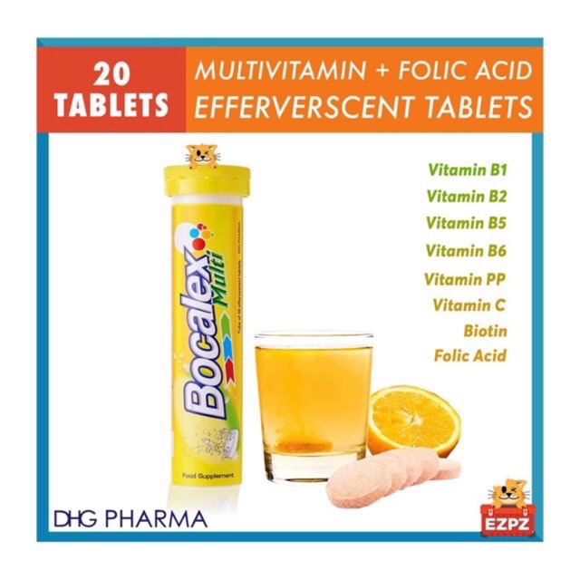 Sủi Bocalex giúp giải nhiệt mùa hè (tuýp 20 viên) | BigBuy360 - bigbuy360.vn