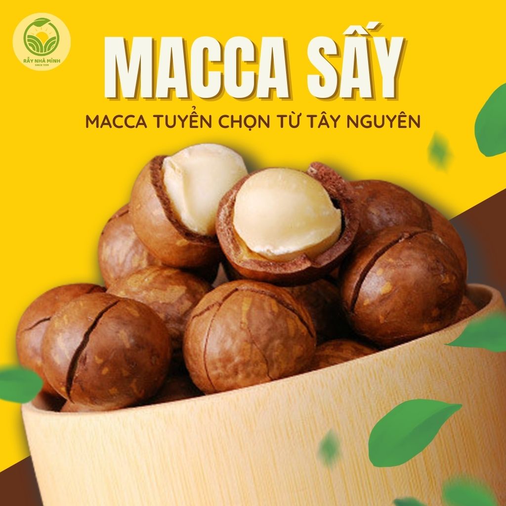 500g Hạt Macca Nứt Vỏ Tây Nguyên Tươi Sấy Lạnh Loại 1, Tặng Đồ Khui