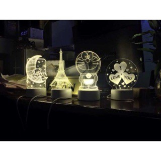 ĐÈN NGỦ LED 3D | Hình Đoraemon nhiều mẫu nt cho shop để chọn thêm mẫu , dùng trang trí phòng khách , đèn ngủ , quà tặng