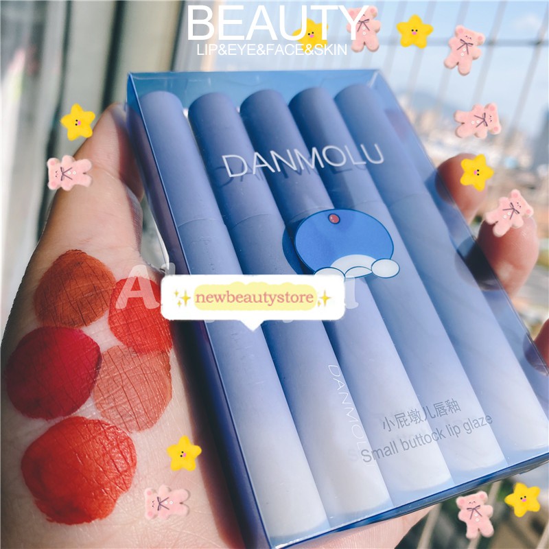 (Hàng Mới Về) Set 5 Son Kem Lì Mịn Mượt Như Nhung Lâu Trôi Và Làm Trắng Môi