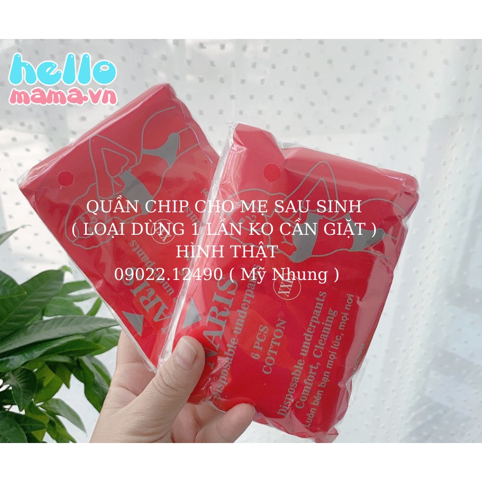 QUẦN  LÓT COTTON CHO MẸ SAU SINH - DÙNG 1 LẦN KHÔNG CẦN GIẶT( bìa màu đỏ) | BigBuy360 - bigbuy360.vn