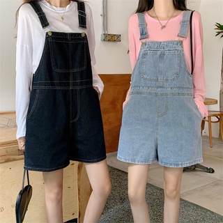 Quần yếm jean ngắn chạy chỉ - yqn036