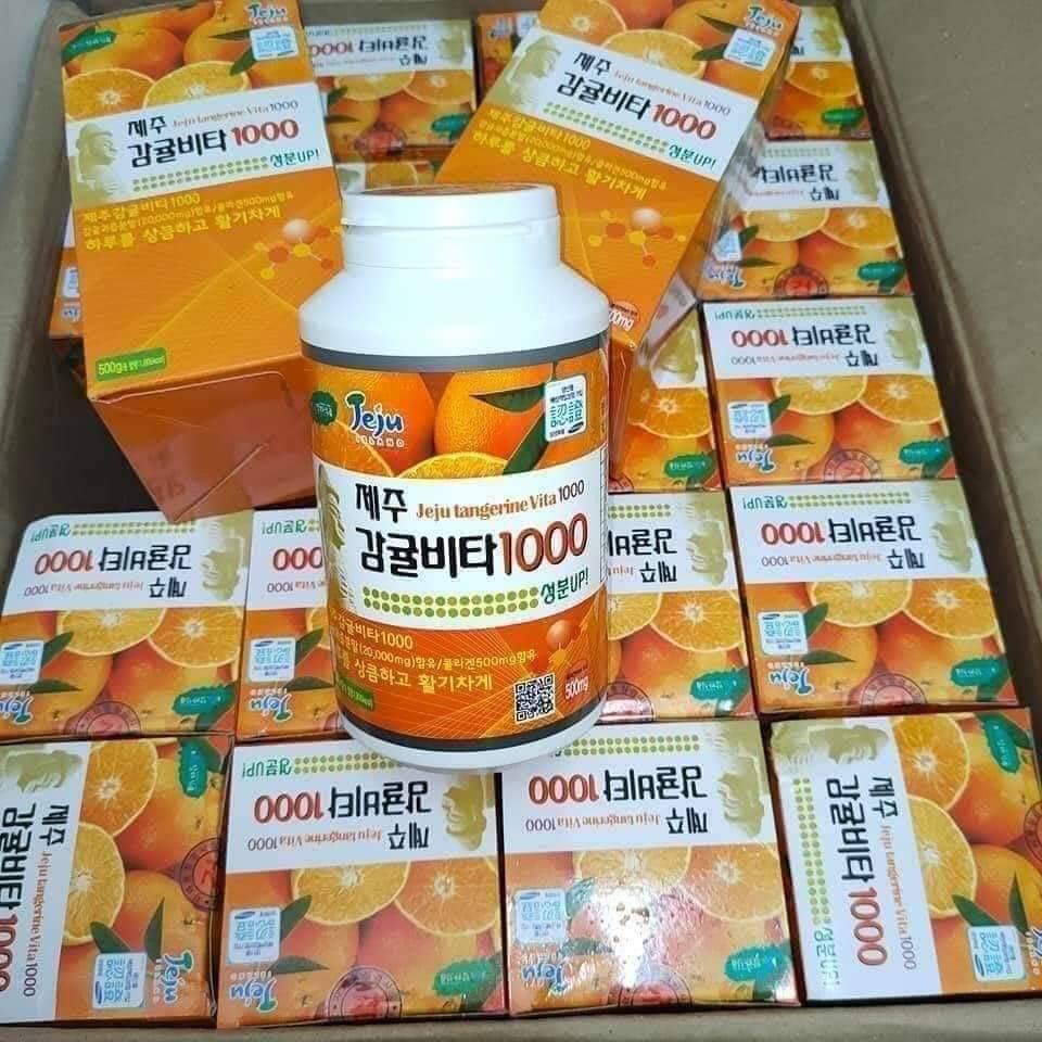 LOẠI NGON- Kẹo vitamin C nguyên chất từ cam đảo JEJU nội địa Hàn Quốc 500g