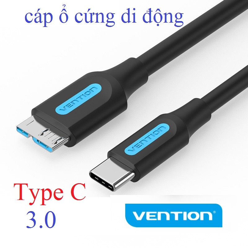 Dây cáp ổ cứng di động Type C to Micro B 3.0 Vention CQAB