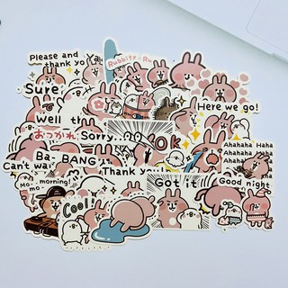 [Twins Plus] Sticker Kanahei’s Piske & Usagi Come to Life dán trang trí laptop, máy tính bỏ túi, vali, đt,...
