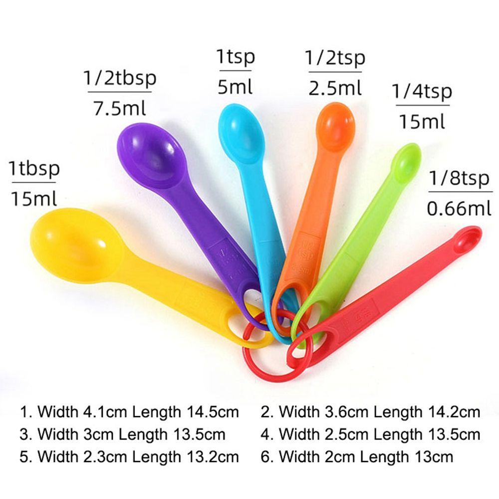 Set 6 Cốc Đo Lường Nhiều Màu Sắc Bằng Nhựa Tiện Dụng