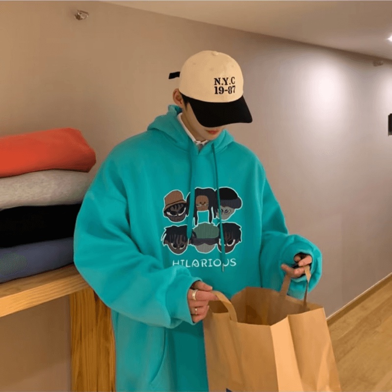Áo hoodie Dáng Rộng In Họa Tiết Hoạt Hình Phong Cách Hip Hop Nhật Bản Chất Lượng Cao Cho Nam Và Nữ