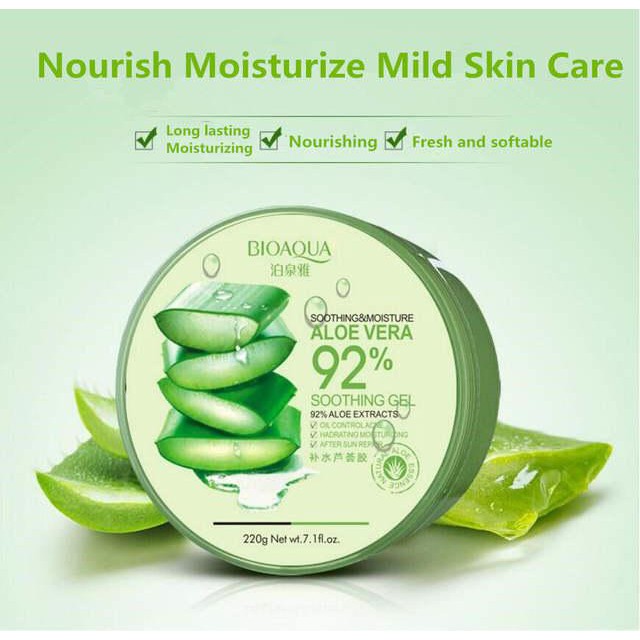 (Hàng Mới Về) Gel Lô Hội Bioaqua 92% Dưỡng Ẩm Làm Mịn Da 220g | BigBuy360 - bigbuy360.vn