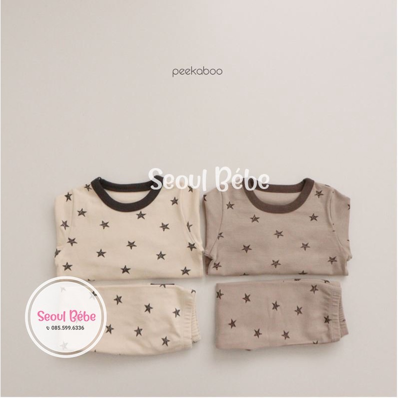 Bộ dài tay Sao Thu (jumpsuit/rời) cho bé bst mới nhất Peekaboo made in Korea(không kèm mũ)