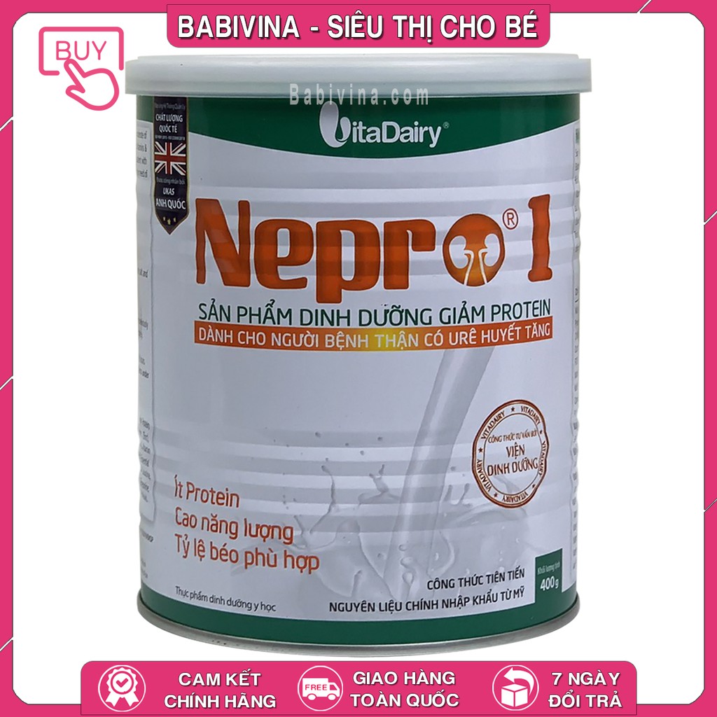 [CHÍNH HÃNG] Sữa Bột Nepro 1 400g | Dinh Dưỡng Cho Người Suy Thận | Date Mới Nhất, Giá Tốt Nhất