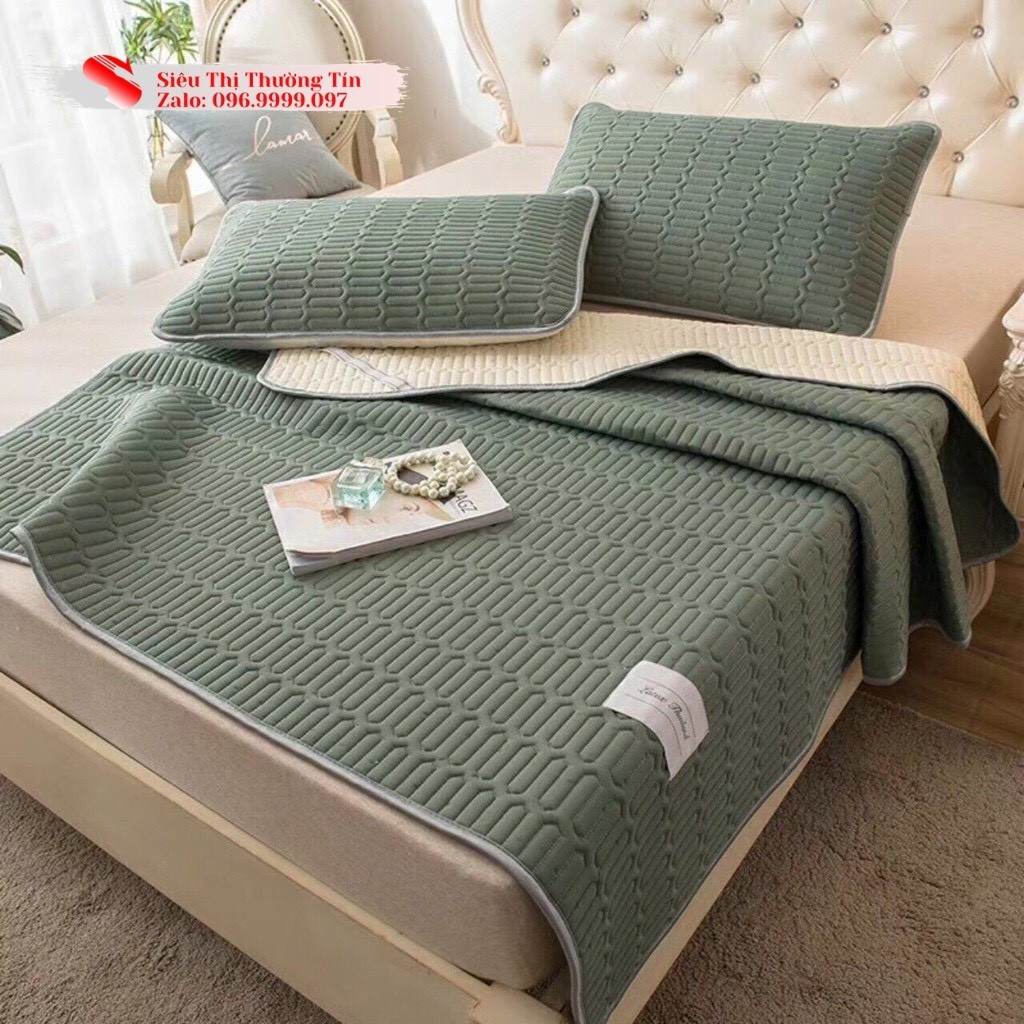 Chiếu điều hòa cao su non tencel latex Bee Bedding, chiếu nệm mủ cao su non hàng cao cấp, mát mùa hè [1m6, 1m8, 2mx2m2]