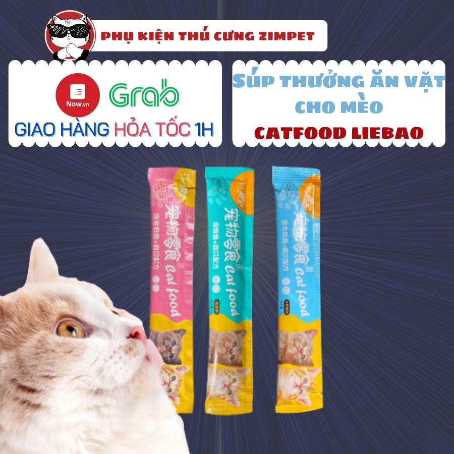 Súp thưởng ăn vặt cho mèo CatFood Liebao - dạng thanh 15gr