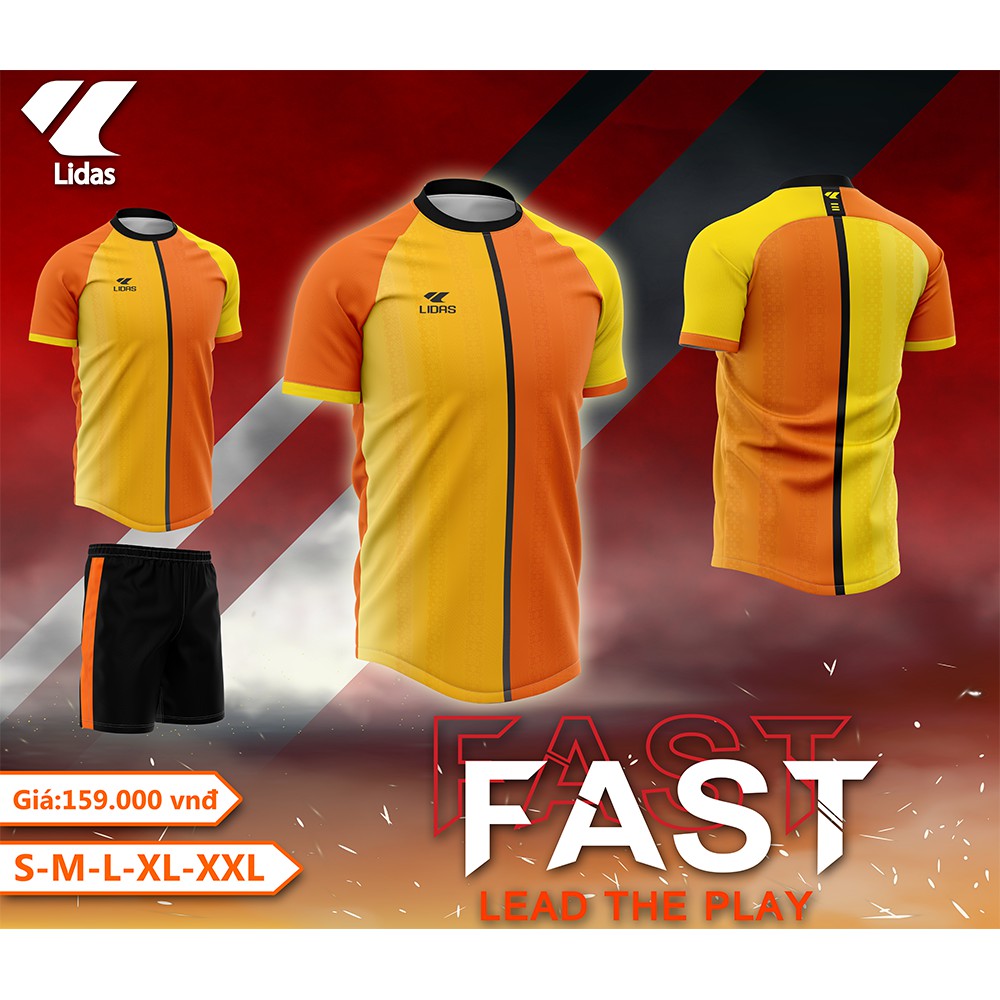 Bộ quần áo thể thao đá bóng Nam - Nữ LIDAS FAST cao cấp - Nhiều màu sắc – Hàng chính hãng