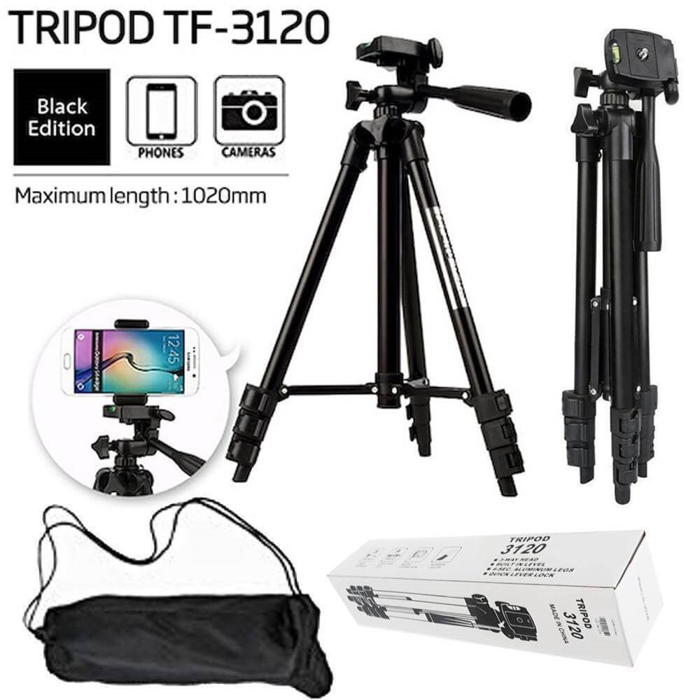 Gậy chụp ảnh, giá đỡ điện thoại, cây Tripod livestream tự sướng 3 chân 3120A, selfie | BigBuy360 - bigbuy360.vn