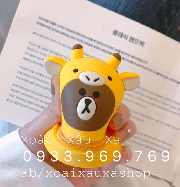 Móc khoá ví tiền dây kéo silicone nhỏ gọn hoạt hình gấu thỏ, Stitch, Sulley, Mike...