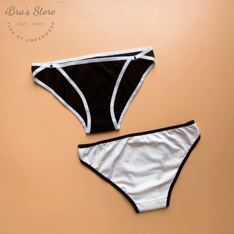 Quần Lót Nữ Sexy Coton Trơn Thoáng Khí Cạp Thấp Khuy Hông Quyến Rũ Siêu Hot , Ibra's Store Ib070