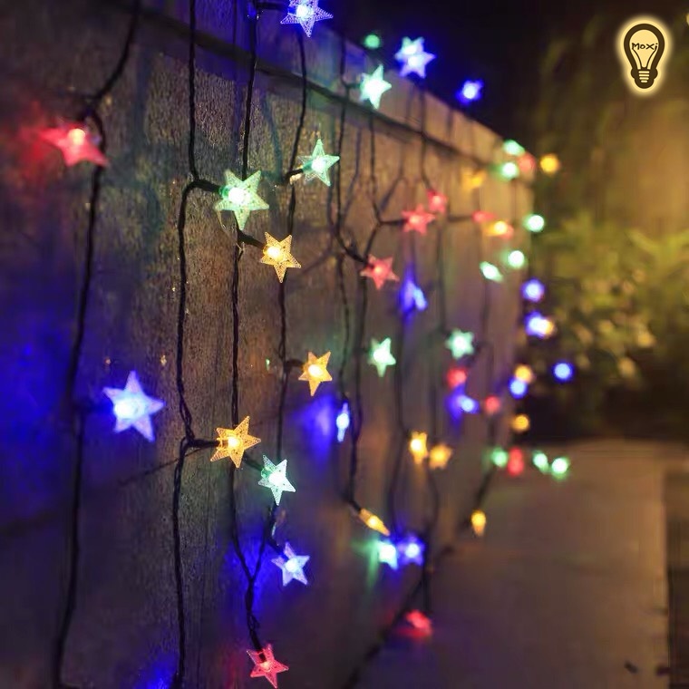 Đèn LED ngôi sao năng lượng mặt trời làm đèn decor, trang trí sân vườn ,ban công,ngoài trời không thấm nước MOXI.