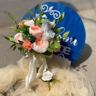 Hoa cưới hồng Davic - Chị Nhi