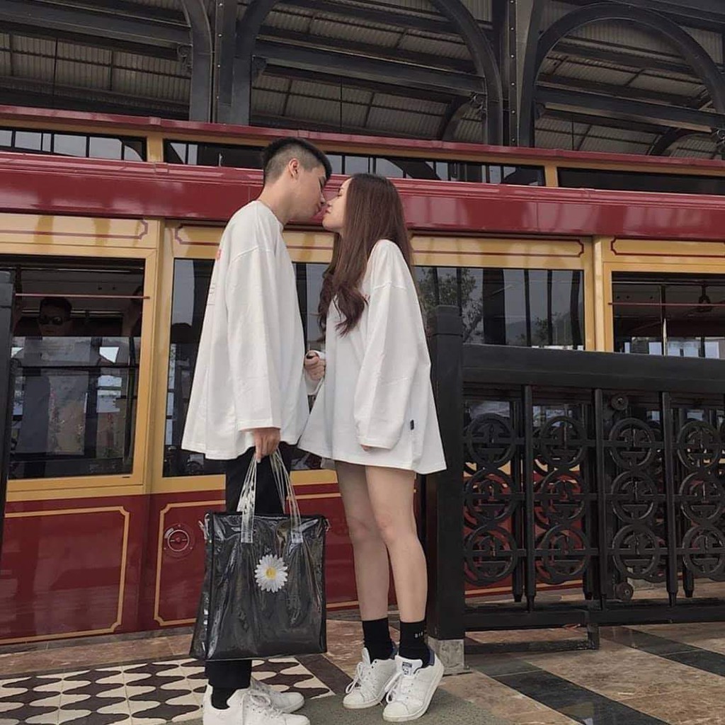 Áo Tay Dài LONG SLEEVE BASIC Màu Trắng Unisex ❤️FREESHIP❤️ Nam nữ unisex