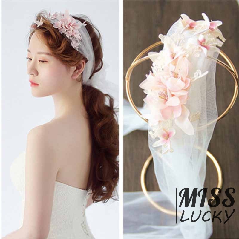 Băng đô hoa kiểu dáng thời trang thanh tú cho cô dâu