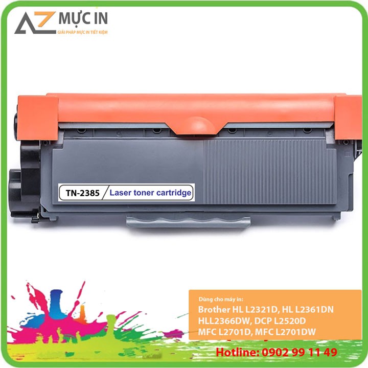 Hộp Mực máy in Brother HL 2321, 2361DN, 2366DW, 2520, L2701D | Mực in TN 2385 [Bảo hành 3T] trang in 2600, in đậm đẹp