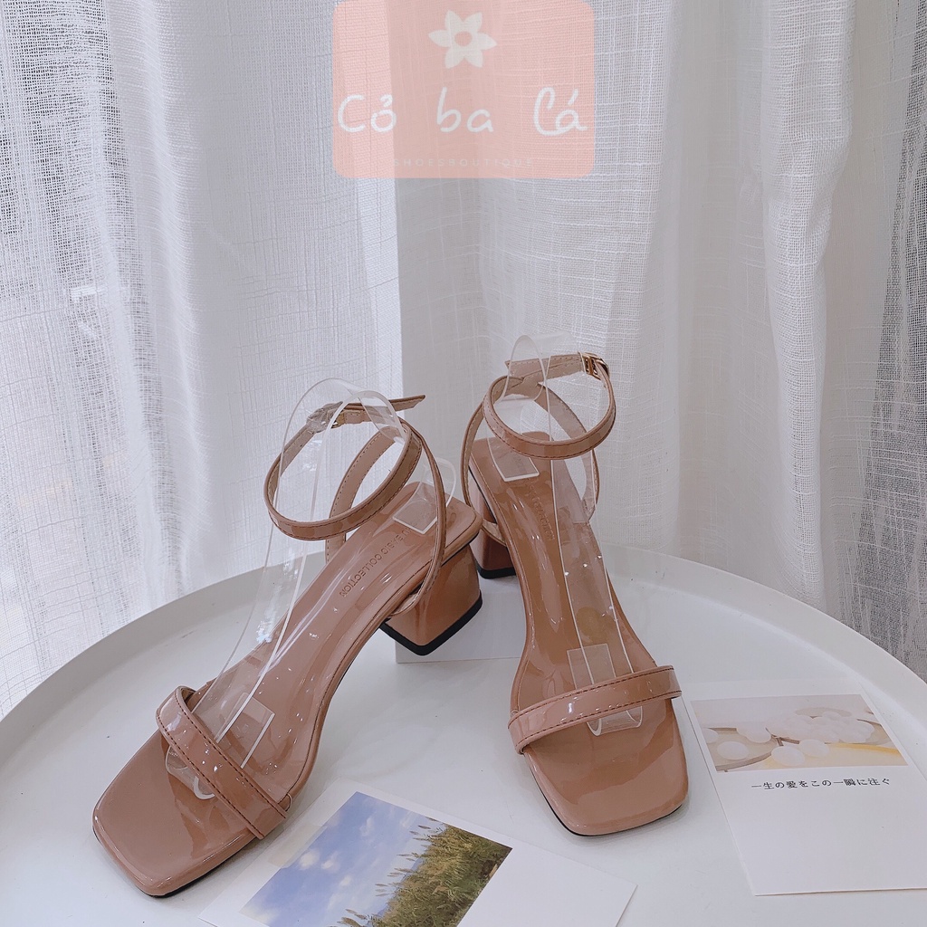 SANDAL CAO GÓT COBALASHOES - GIÀY NỮ QUAI MẢNH GÓT 5 PHÂN - SANDAL GÓT VUÔNG HỞ HẬ - G19020900
