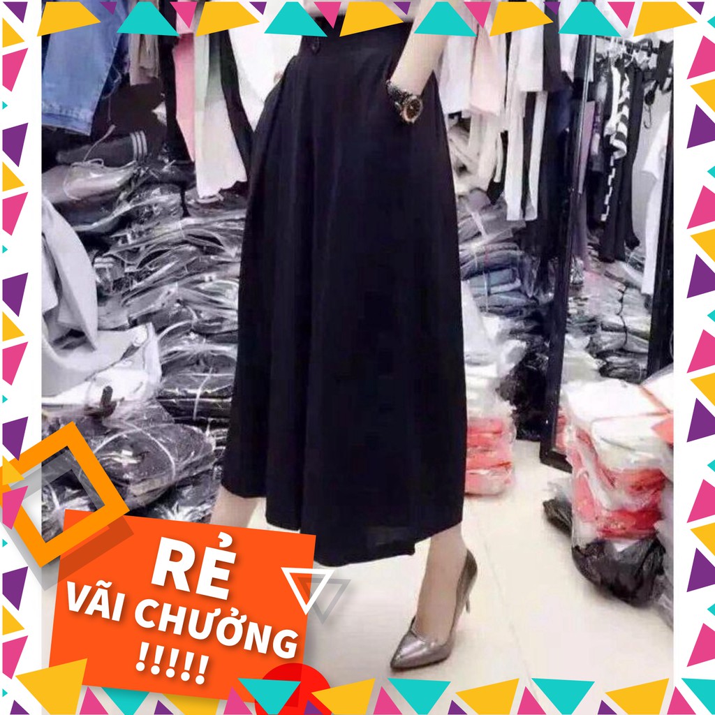 Sale 15Q12 Quần Culotte 2 nút style Hàn Quốc, chất voan đẹp mê ly Sale