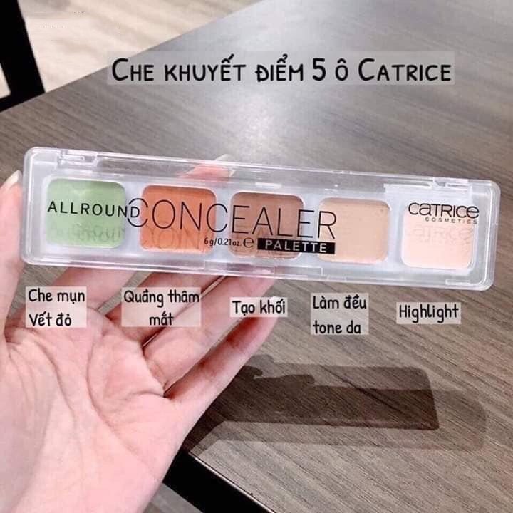 Bảng Triệt Sắc Catrice 5 Ô Che Khuyết Điểm Đa Năng  AllRound Concealer Palette