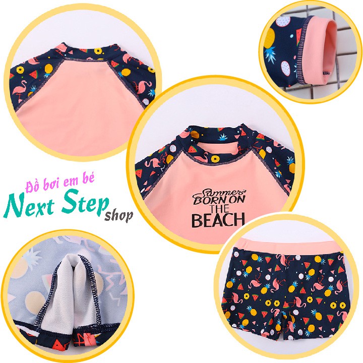 Đồ bơi cho bé gái dài tay size từ 28kg đến 45kg quần rời | BigBuy360 - bigbuy360.vn