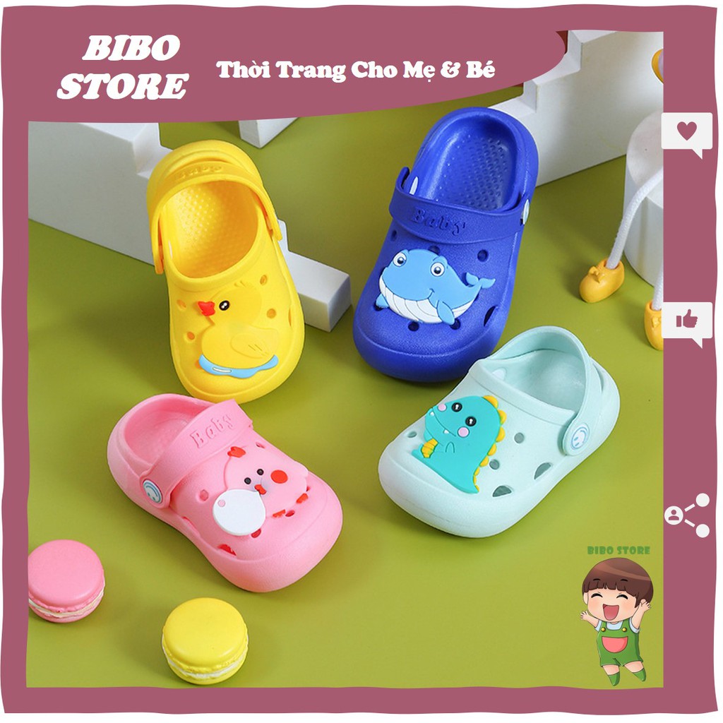 Dép cho bé trai bé gái dép sục cao cấp siêu nhẹ dép crocs chống trơn trượt BIBO STORE VD100