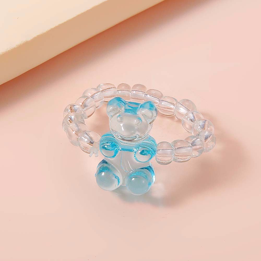 Nhẫn Co Giãn Đính Hạt Nhiều Màu Sắc Phong Cách Hàn Quốc Thanh Lịch Cho Nữ